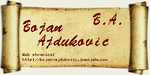 Bojan Ajduković vizit kartica